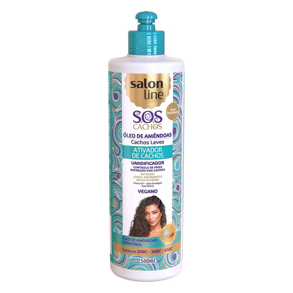 Ativador de Cachos Sos óleo de Amêndoa 300ml Salon Line - sacolao
