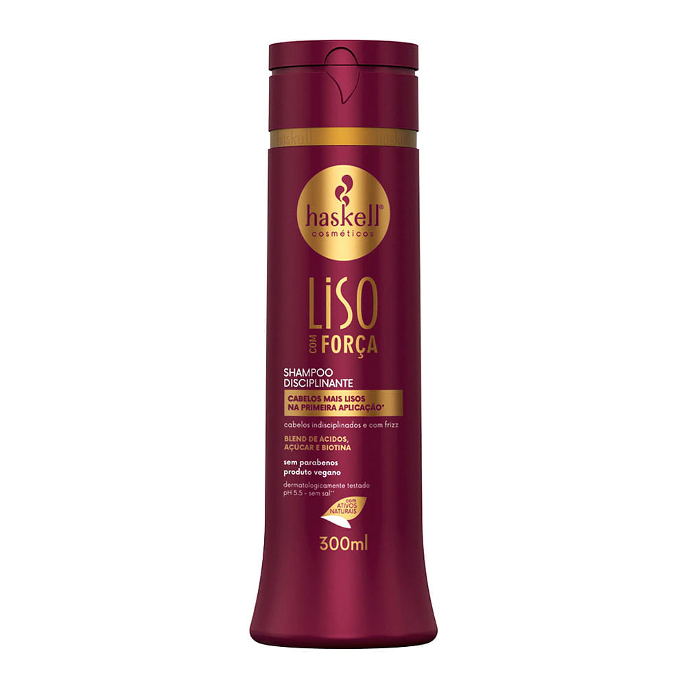 Shampoo Disciplinante Liso Com Força 300ml Haskell