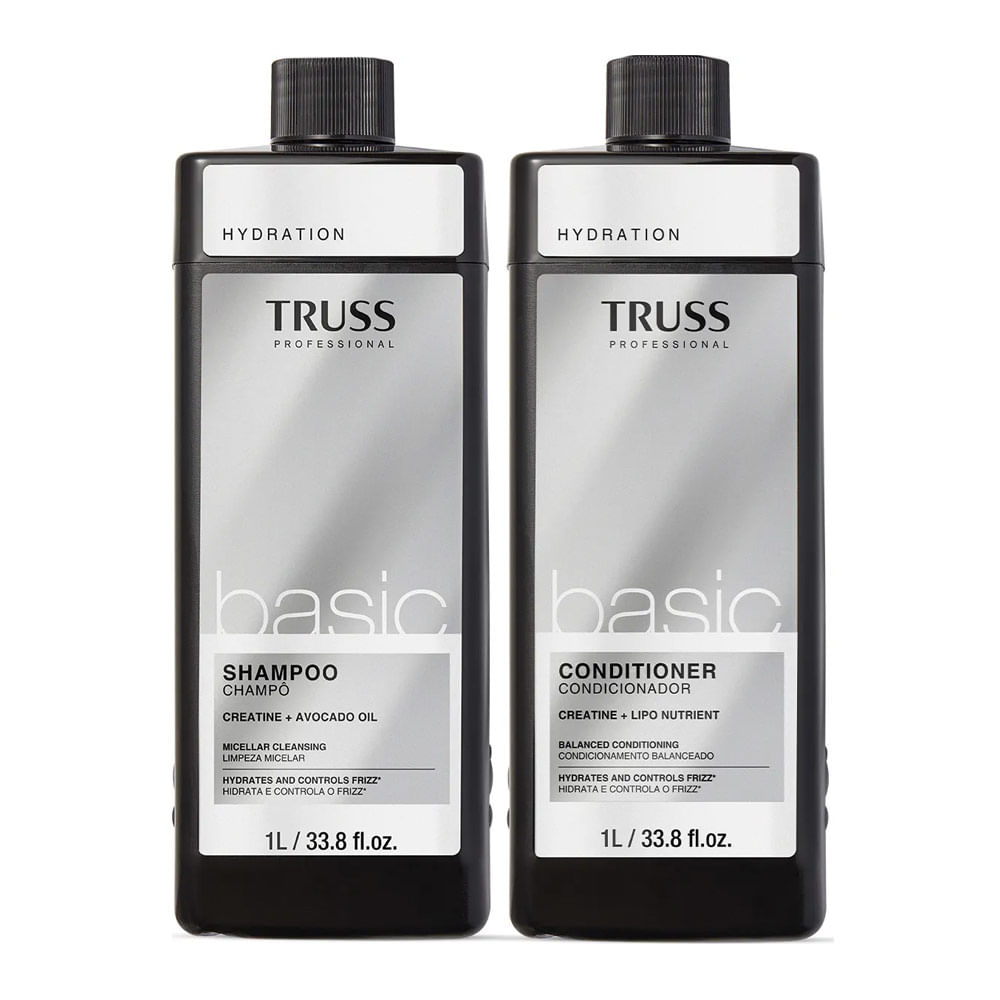 Kit Basic Hydration Shampoo e Condicionador 1 Litro Truss