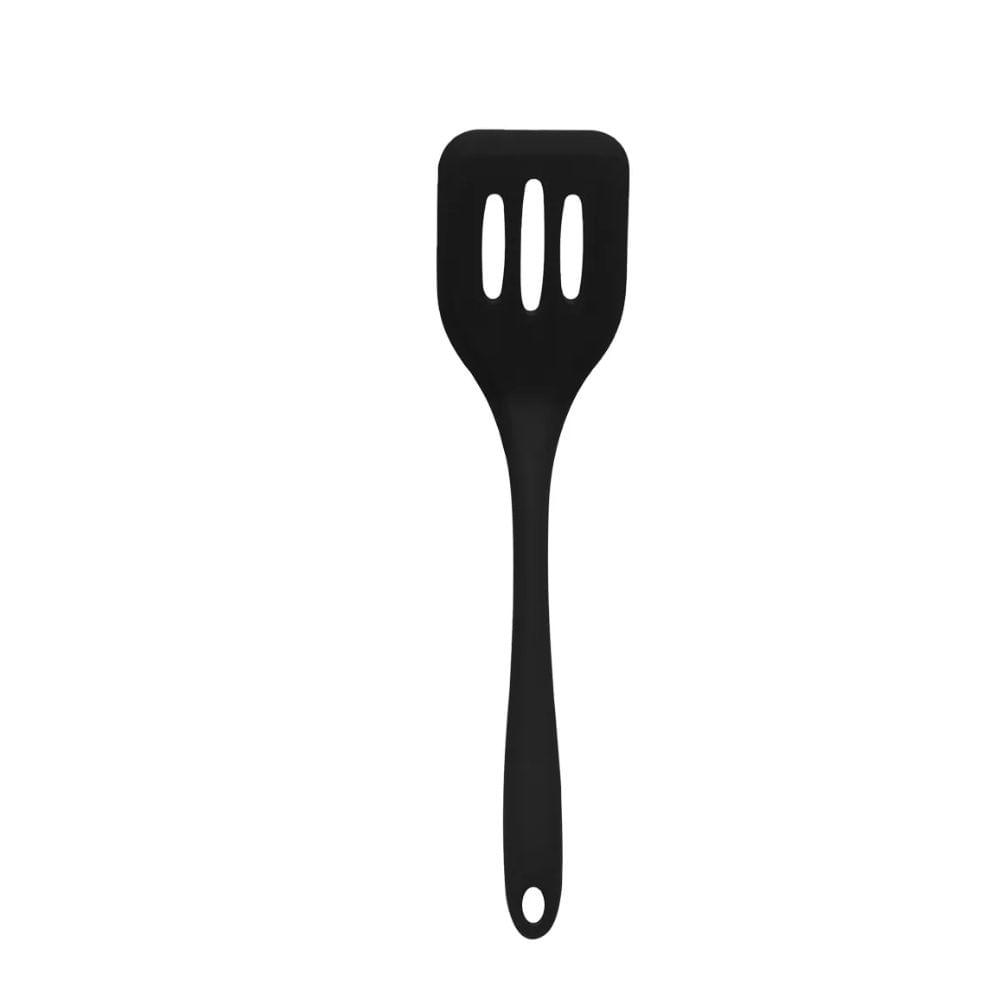 Espátula Vazada De Silicone 29cm Cores Sortidas Rio Home