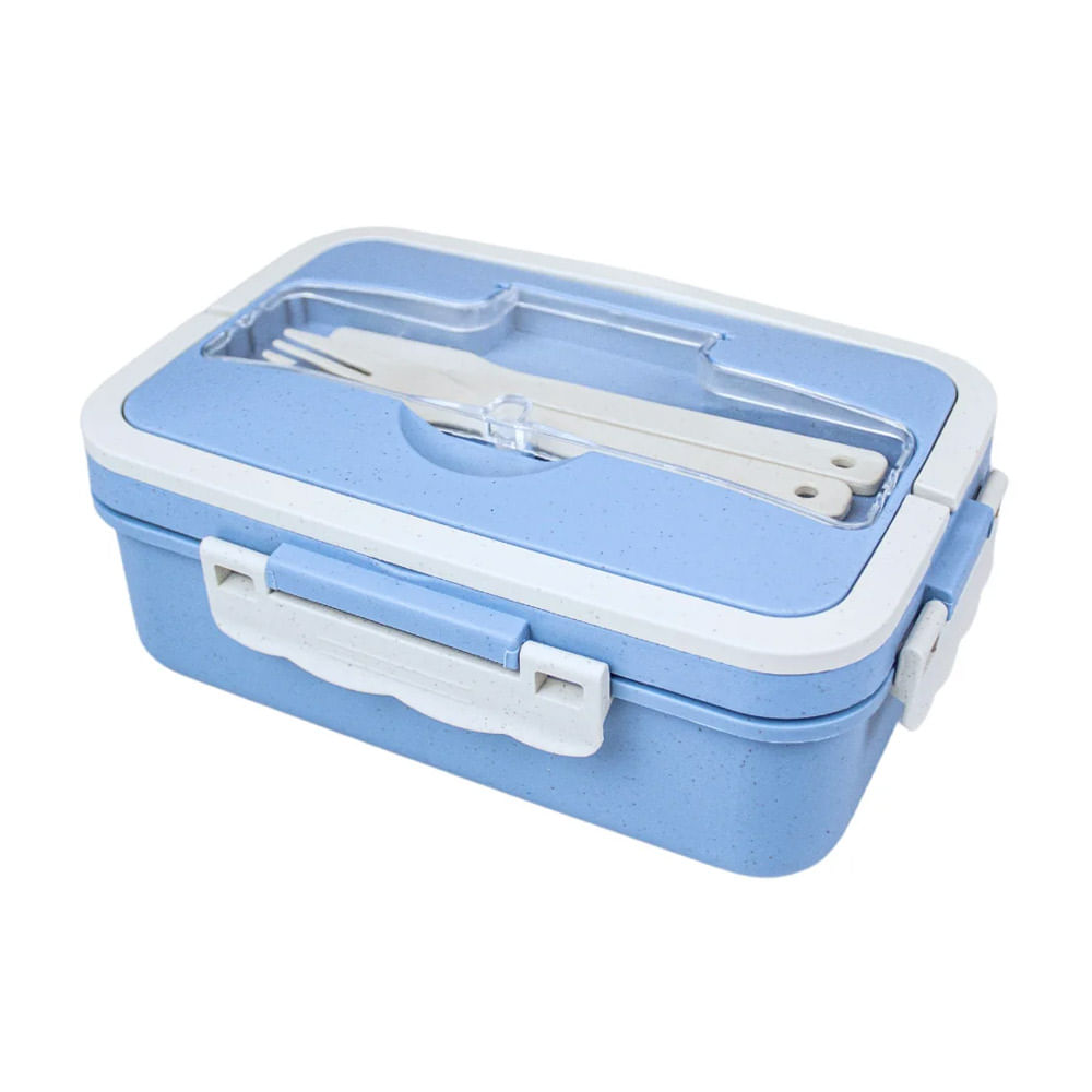 Kit Marmita com Talheres Azul Evo