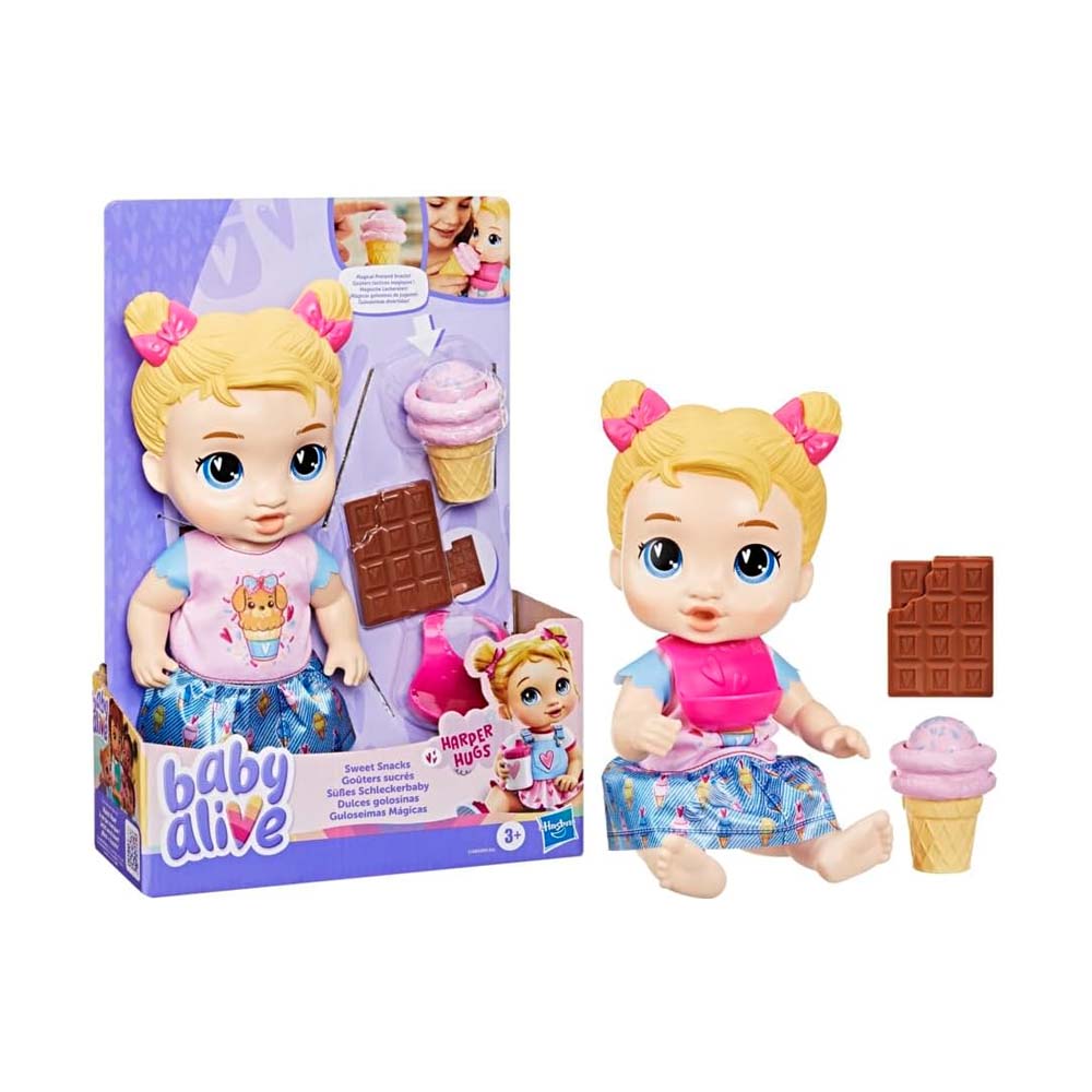 Boneca Baby Alive Sweet Snacks Harper Hugs Hasbro
