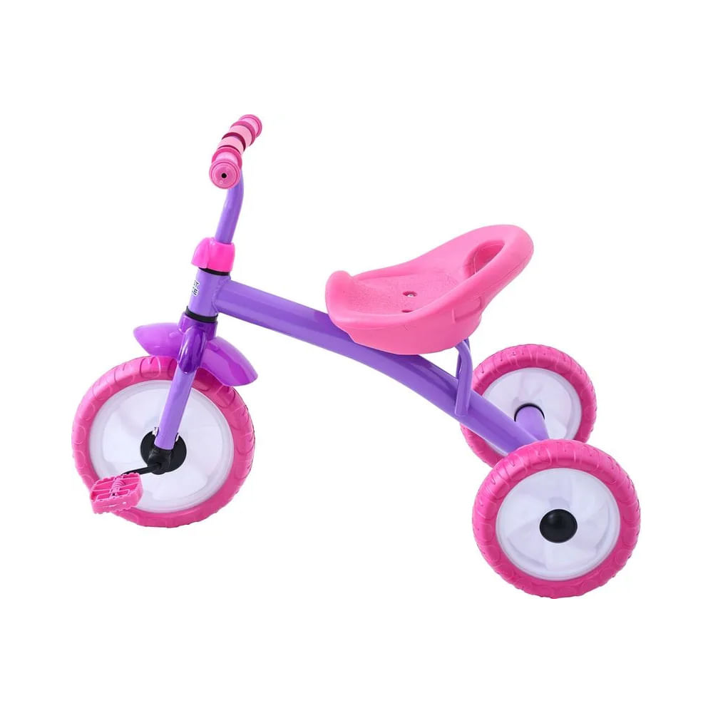 Triciclo Infantil 45x41x68cm Rosa e Roxo Best Race BBR Toys