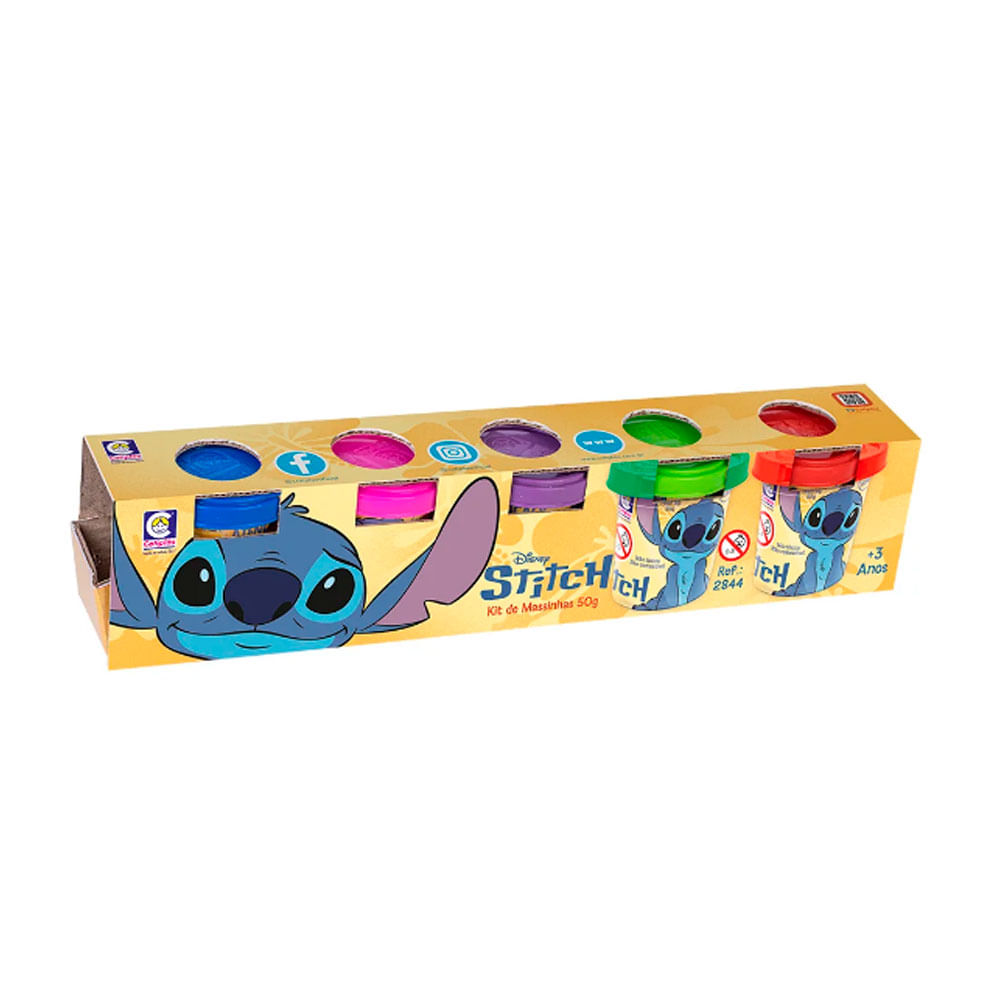 Brinquedo Kit De Massinhas 50g Stitch Disney Cotiplas