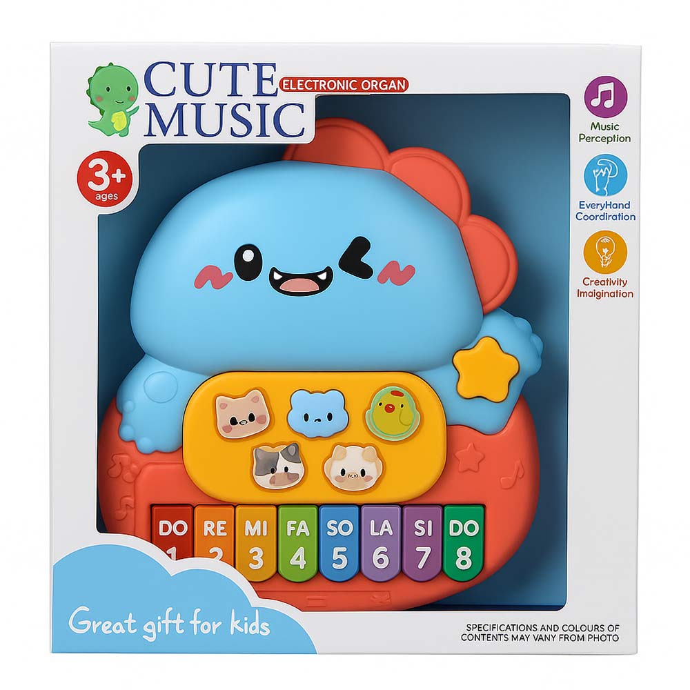 Teclado Musical Dinozinho Sortido Domni