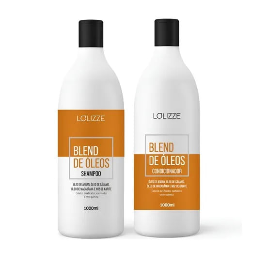 Kit Shampoo E Condicionador 1L Blend De Óleos Lolizze