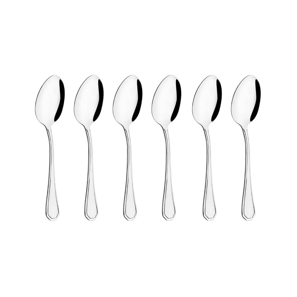 Conjunto 6 Colheres de Chá Aço Inox Domni