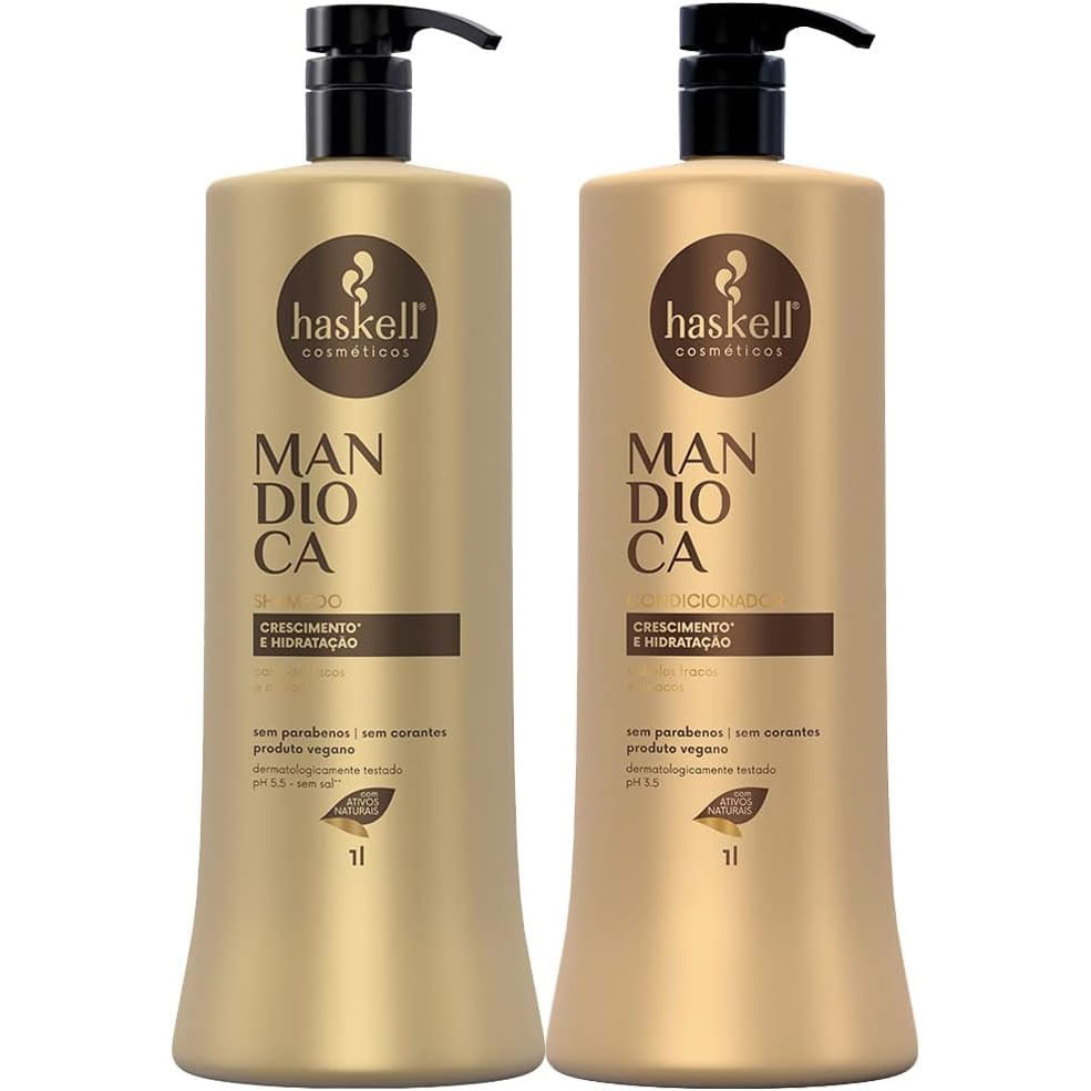 Kit Mandioca Shampoo e Condicionador 1L Haskell