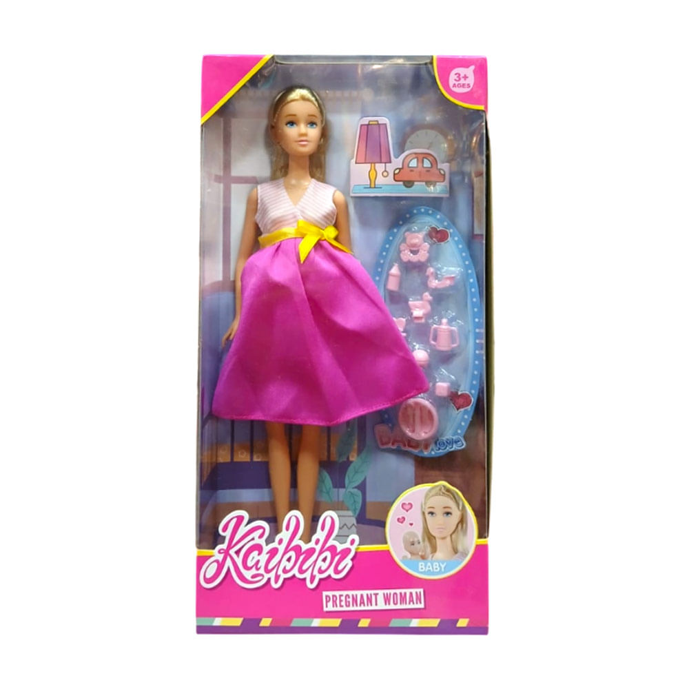 Boneca Kaibibi Grávida com Acessórios Domni