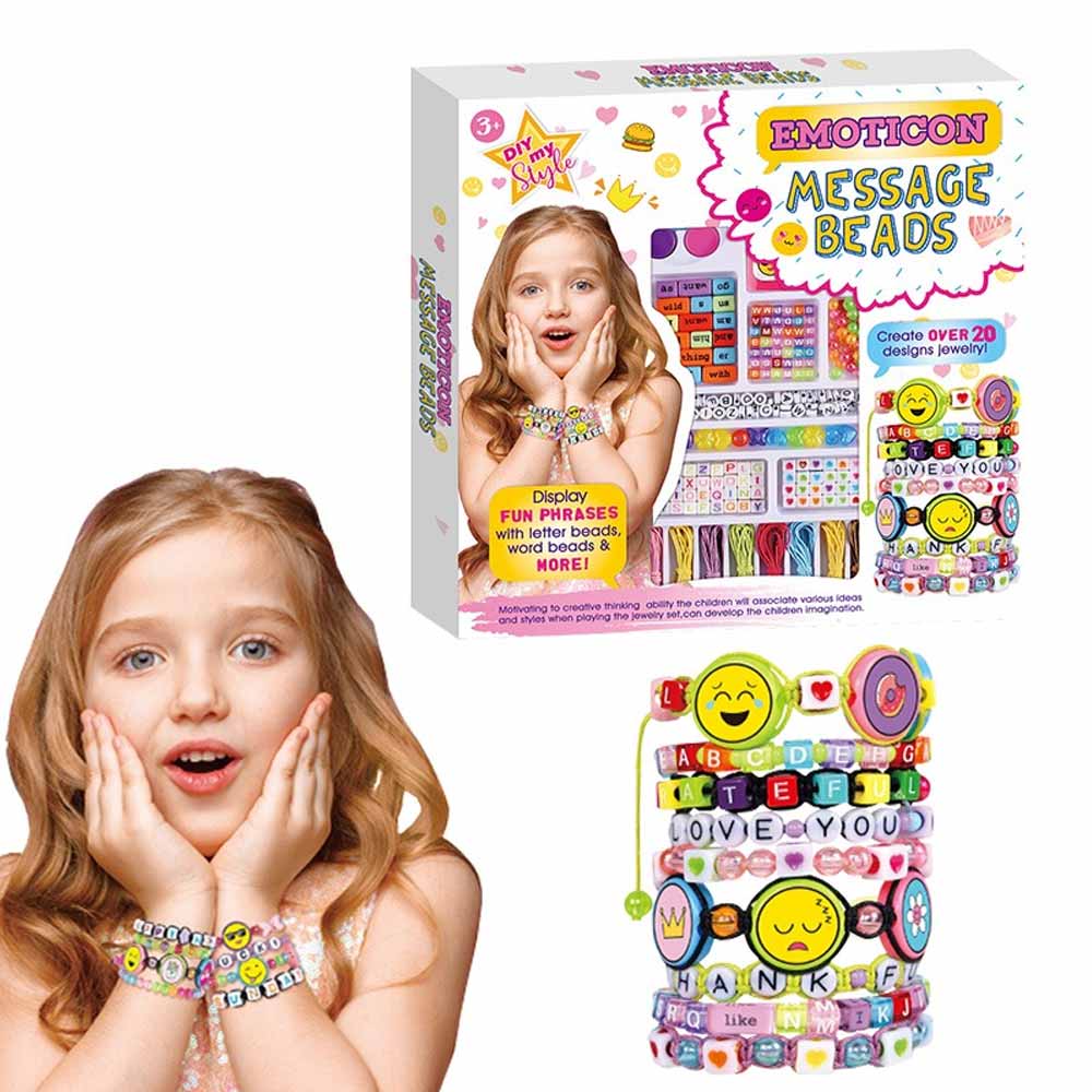 Kit de Pulseiras e Miçangas Emoticon Domni