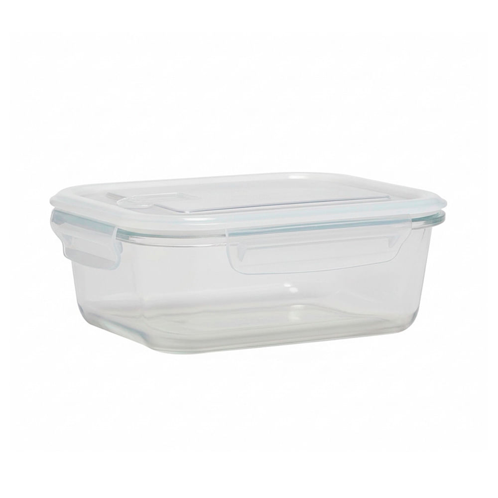 Pote Hermético Retangular De Vidro 650ml Flux Flashgoods