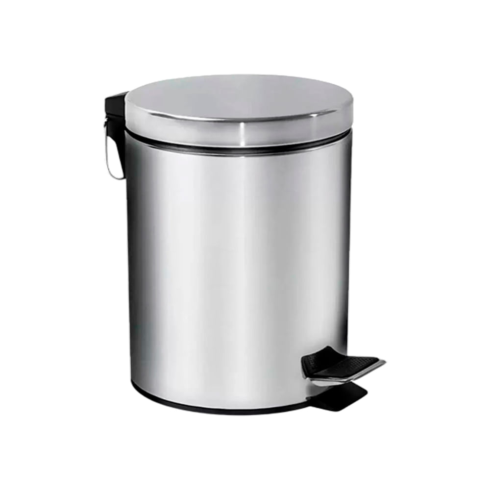Lixeira Aço Inox Com Pedal 5 Litros Domni