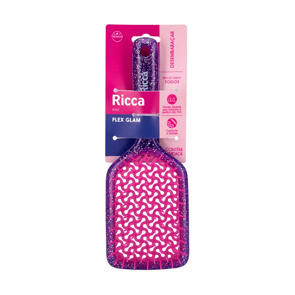 Escova Flex Glam Roxa Ricca