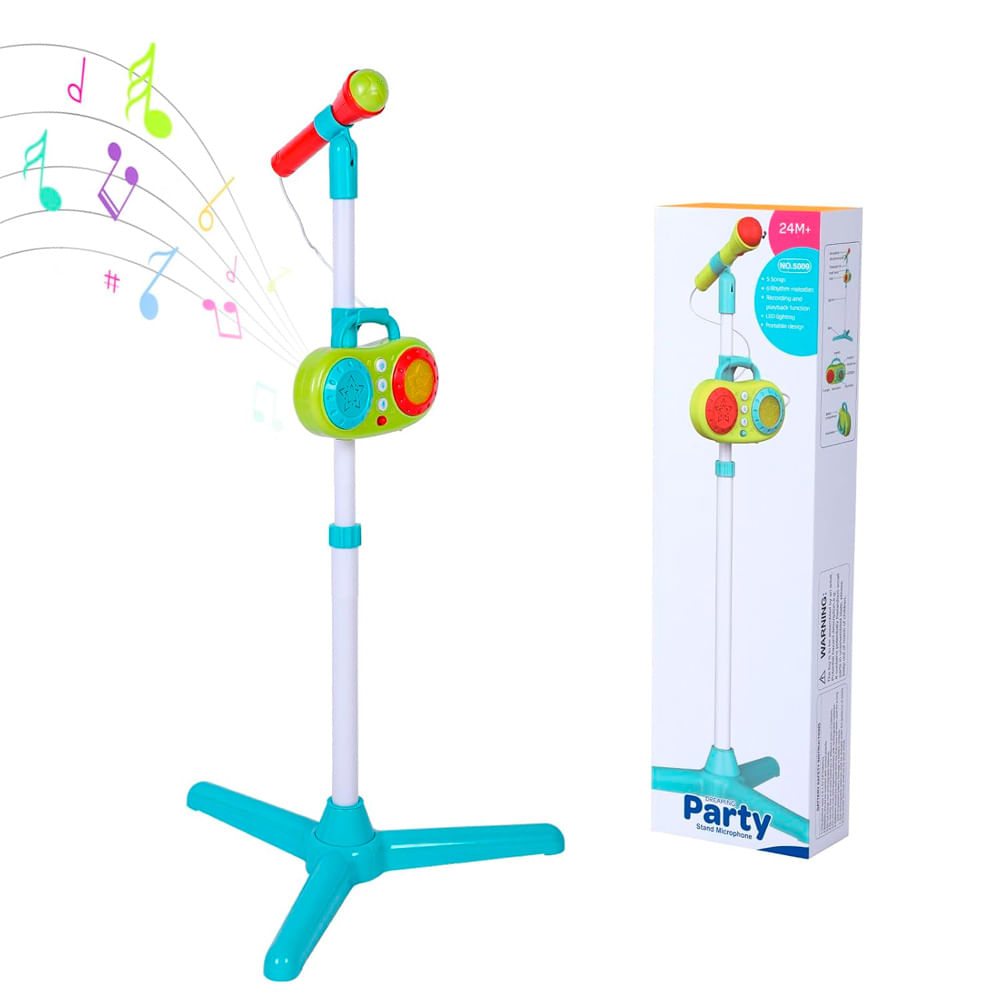 Microfone Com Pedestal Musical Domni