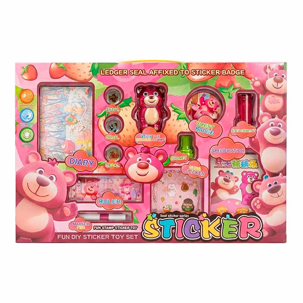 Brinquedo Adesivo Sticker Urso Domni