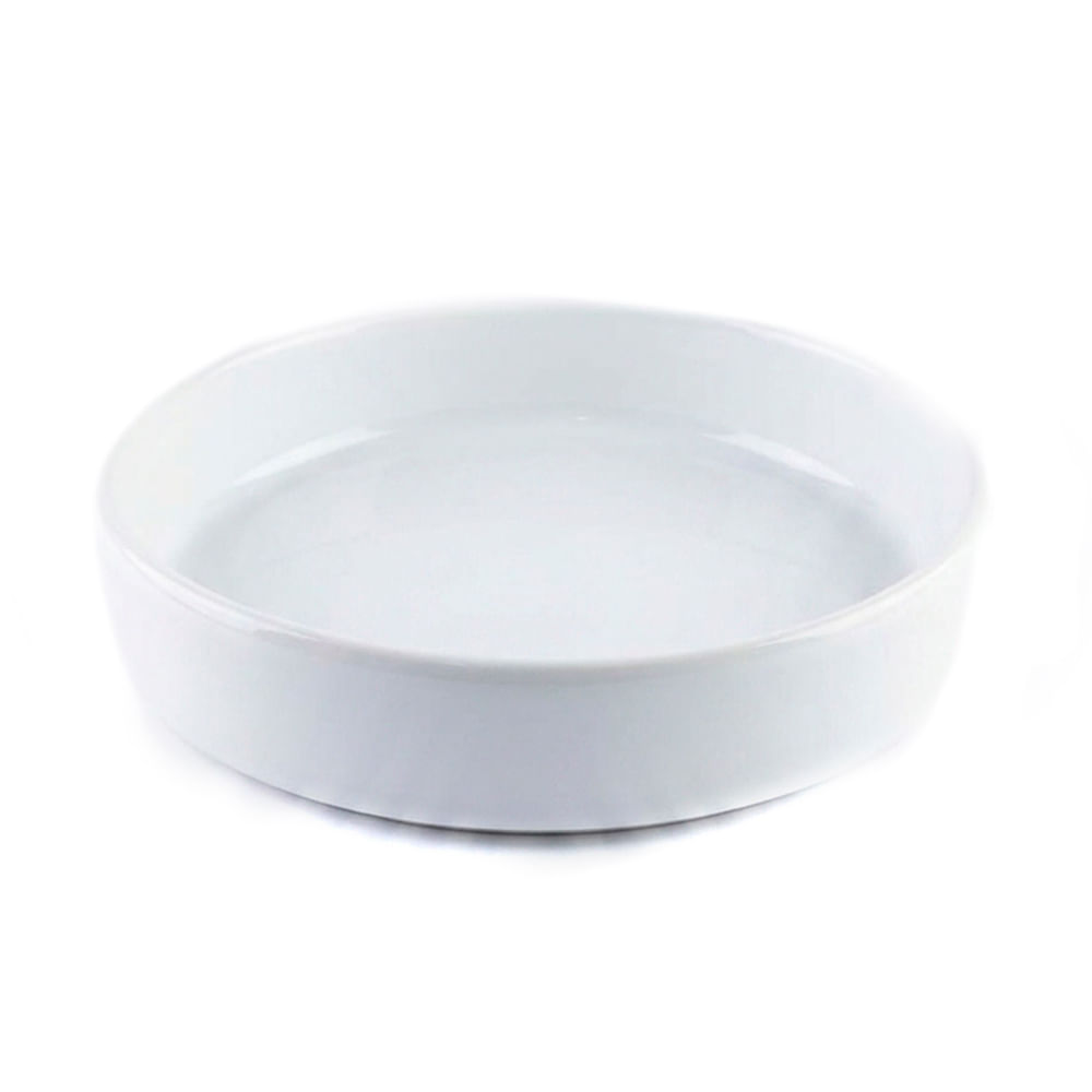 Prato Reto Fundo Branco 26,5cm GA Cerâmicas