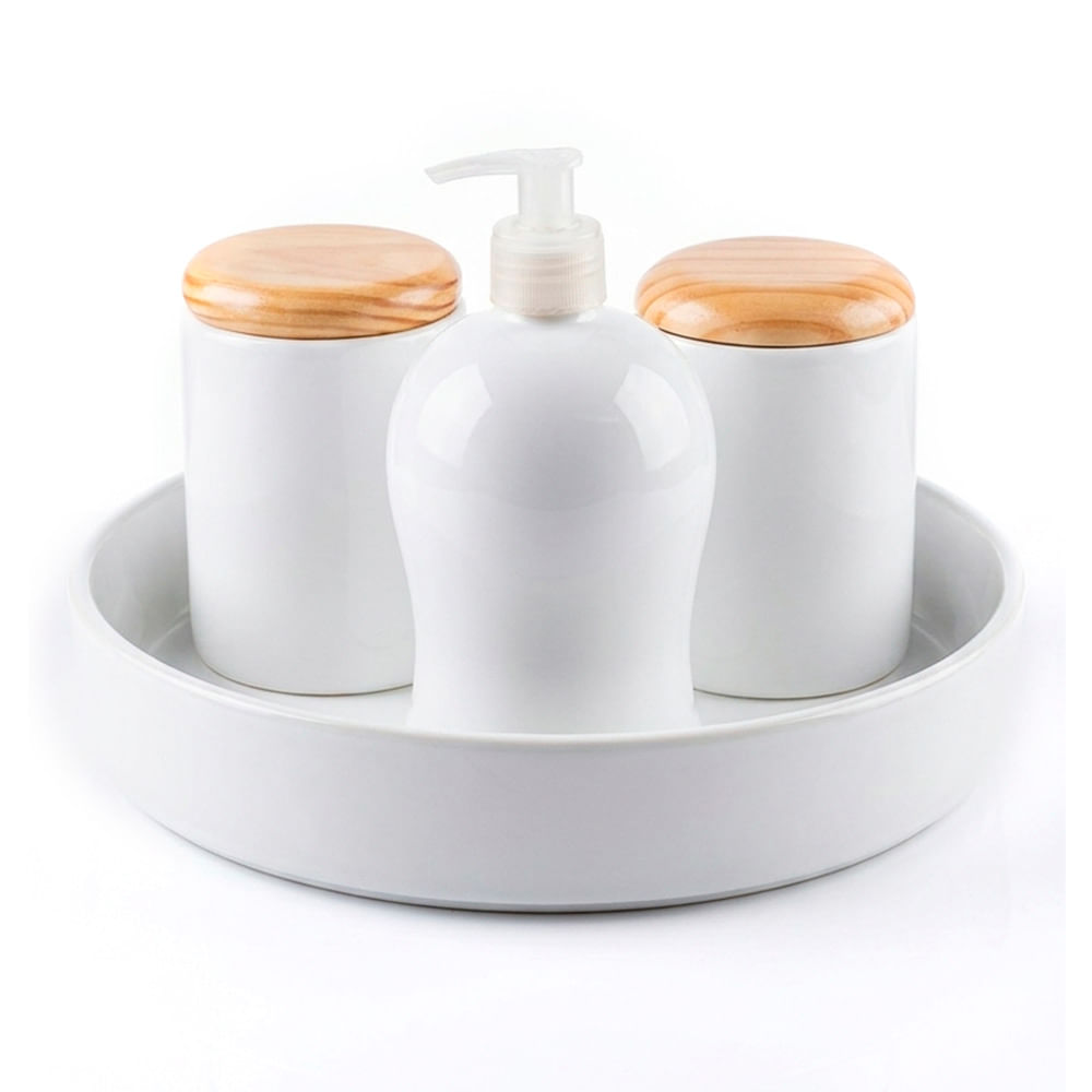 Kit Higiene Branco 4 Peças GA Cerâmicas