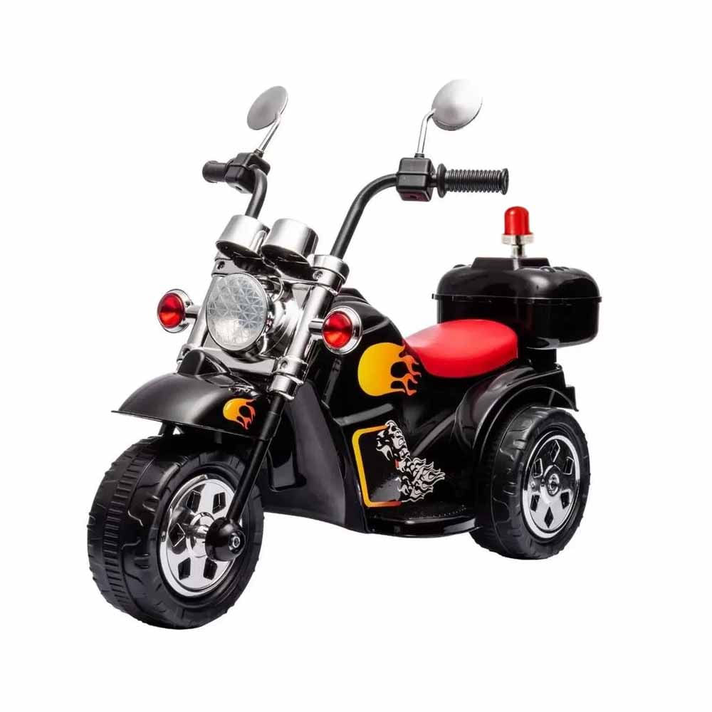 Moto Elétrica Infantil Menino Com Som 6v Preta Domni